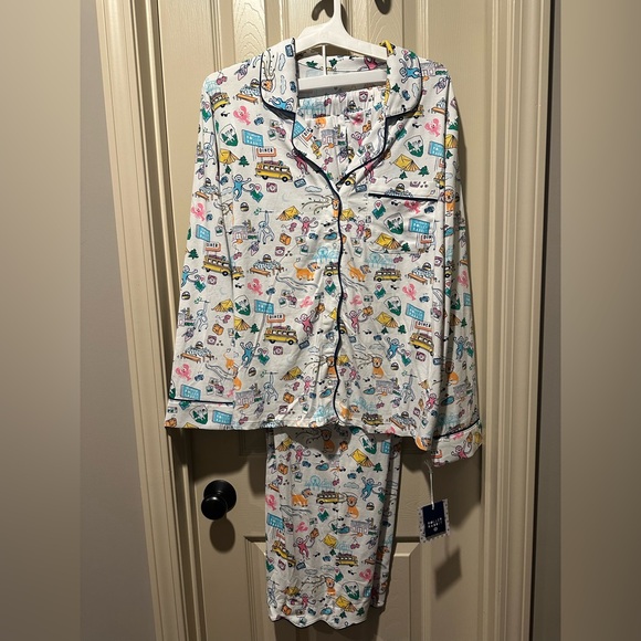 Roller Rabbit x Target Pajama Set with Colorful Camping Roadtrip Print - Picture 2 of 5